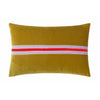 Christina Lundsteen Harlow Velvet Pillow, Golden Olive/Lavendel/Tomato