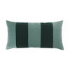 Christina Lundsteen Stripe Velvet Cushion 40 x80 cm, blu pallido/smeraldo