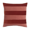 克里斯蒂娜·伦斯汀条纹天鹅绒垫55 x55厘米，深红色/腮红