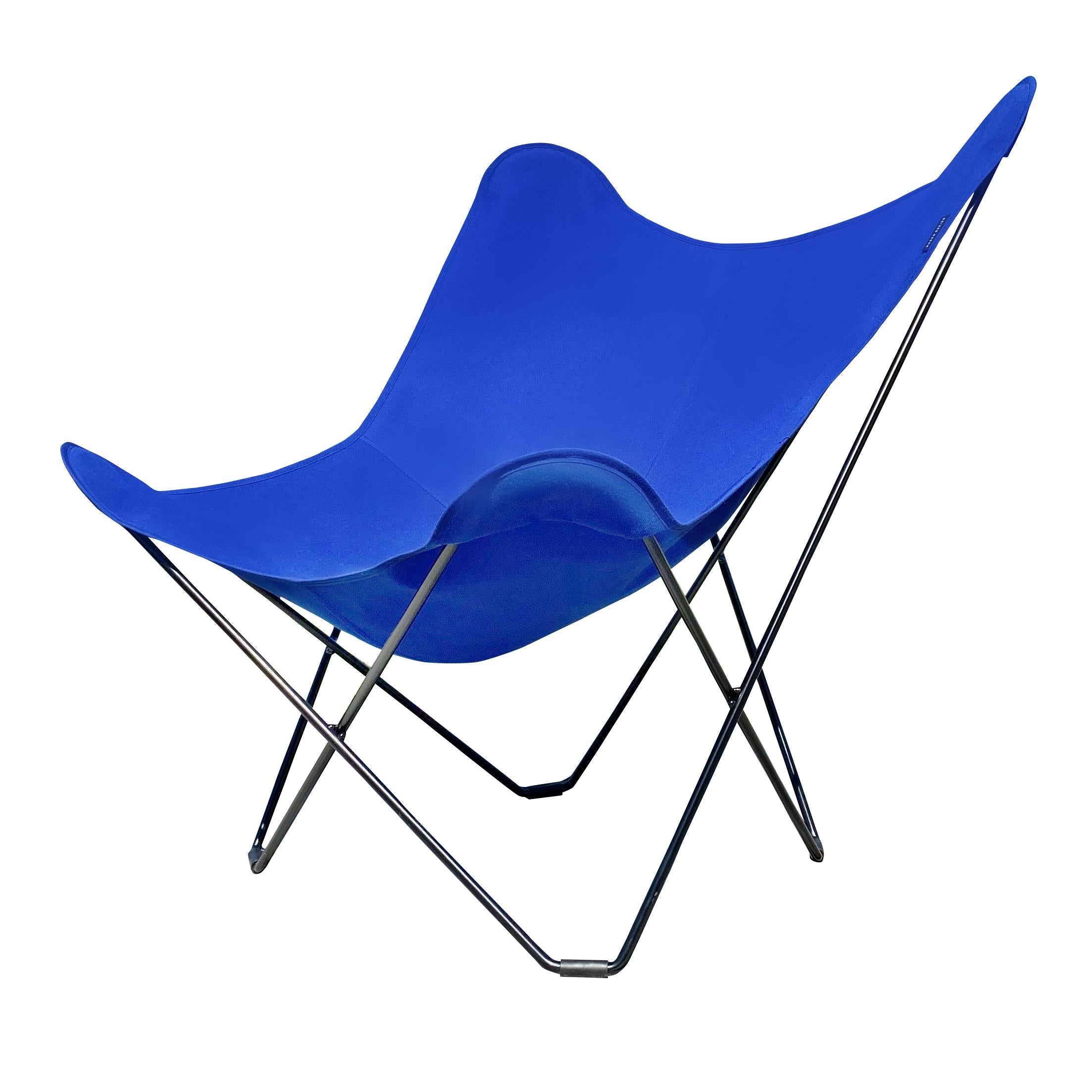 Cuero Sunshine Mariposa Butterfly Chair, Gestell Atlantic Blue/Black Outdoor