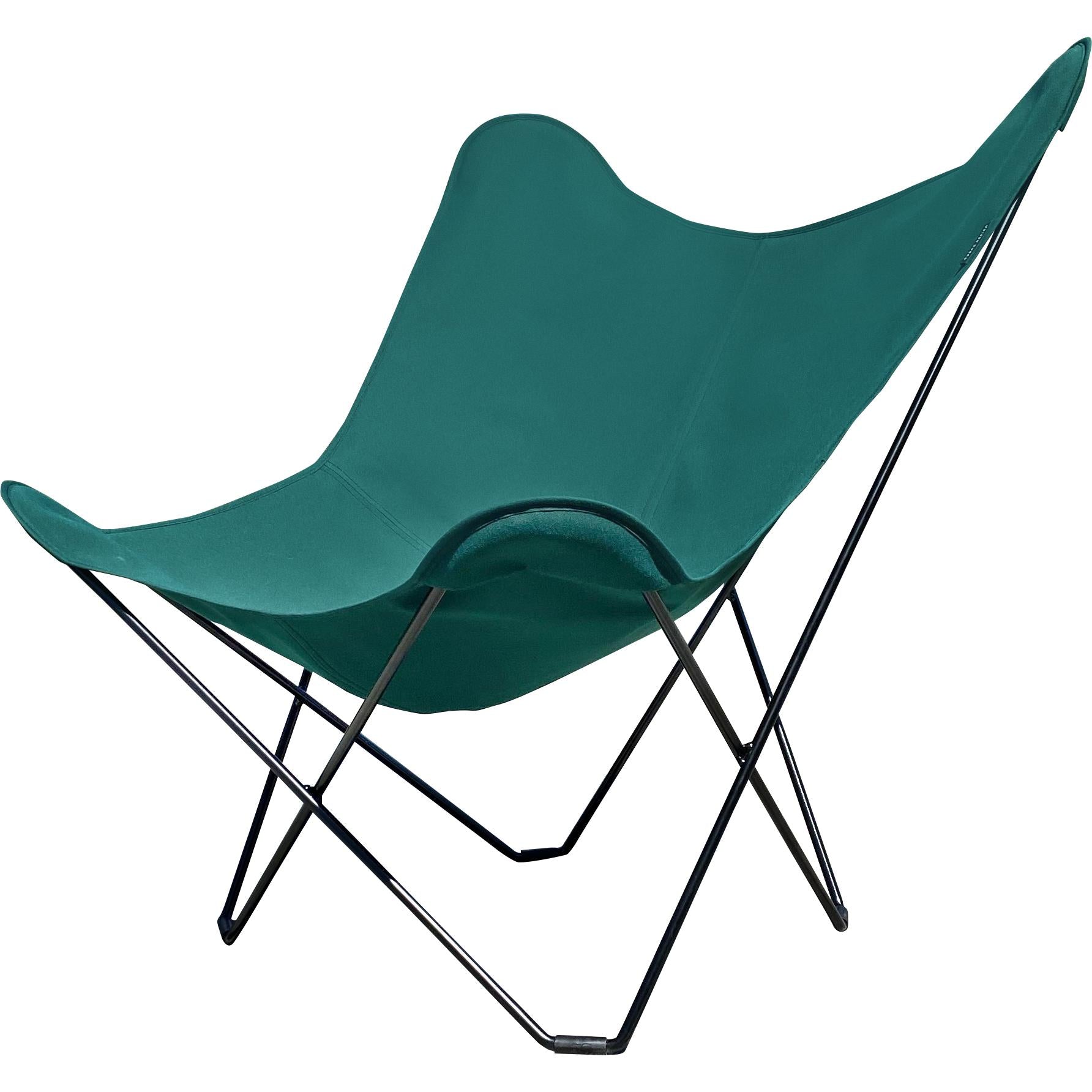 Cuero Sunshine Mariposa Butterfly Chair, Forest Green/Black Outdoor Frame