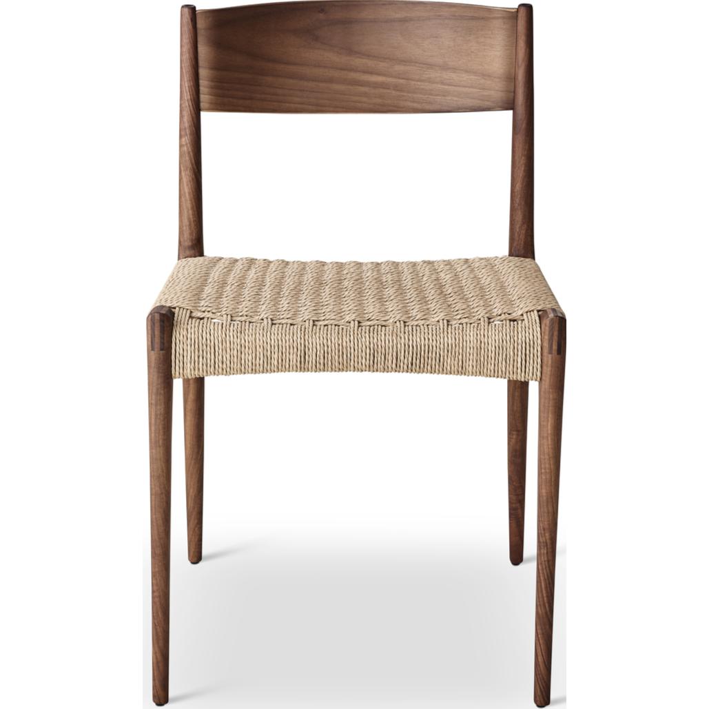 Dk3 Pia Dining Chair, noix Hiled / Natural Paper Cordel