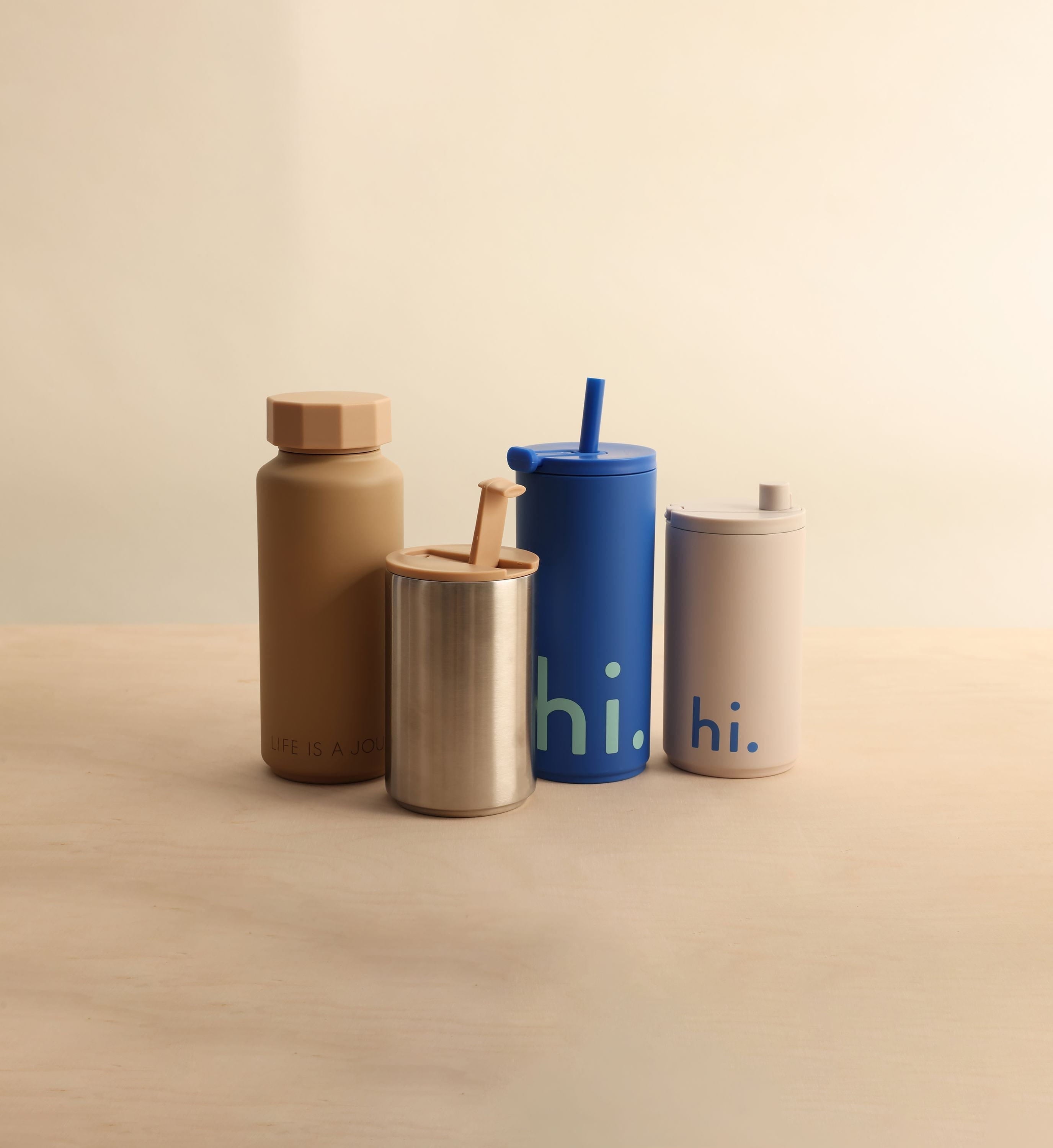 Design Letters Thermos Special Edition Life Is A Journey, Beige
