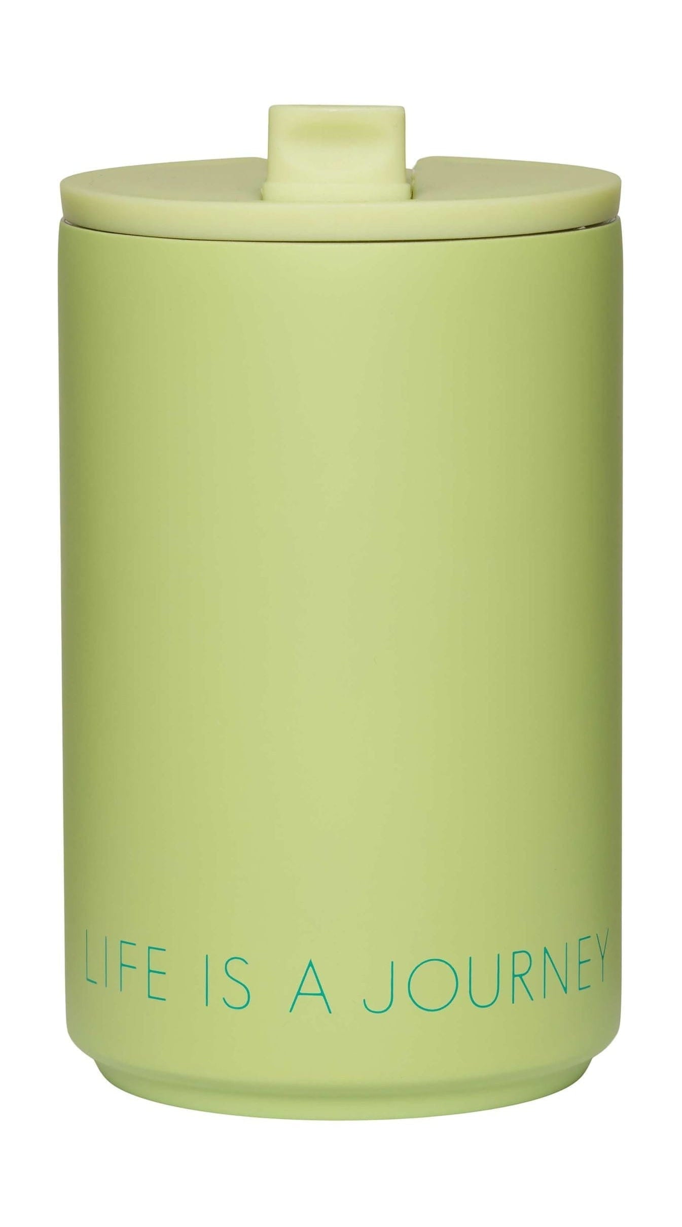 Design Letters Insulated Cup Life Is A Journey, Light Green