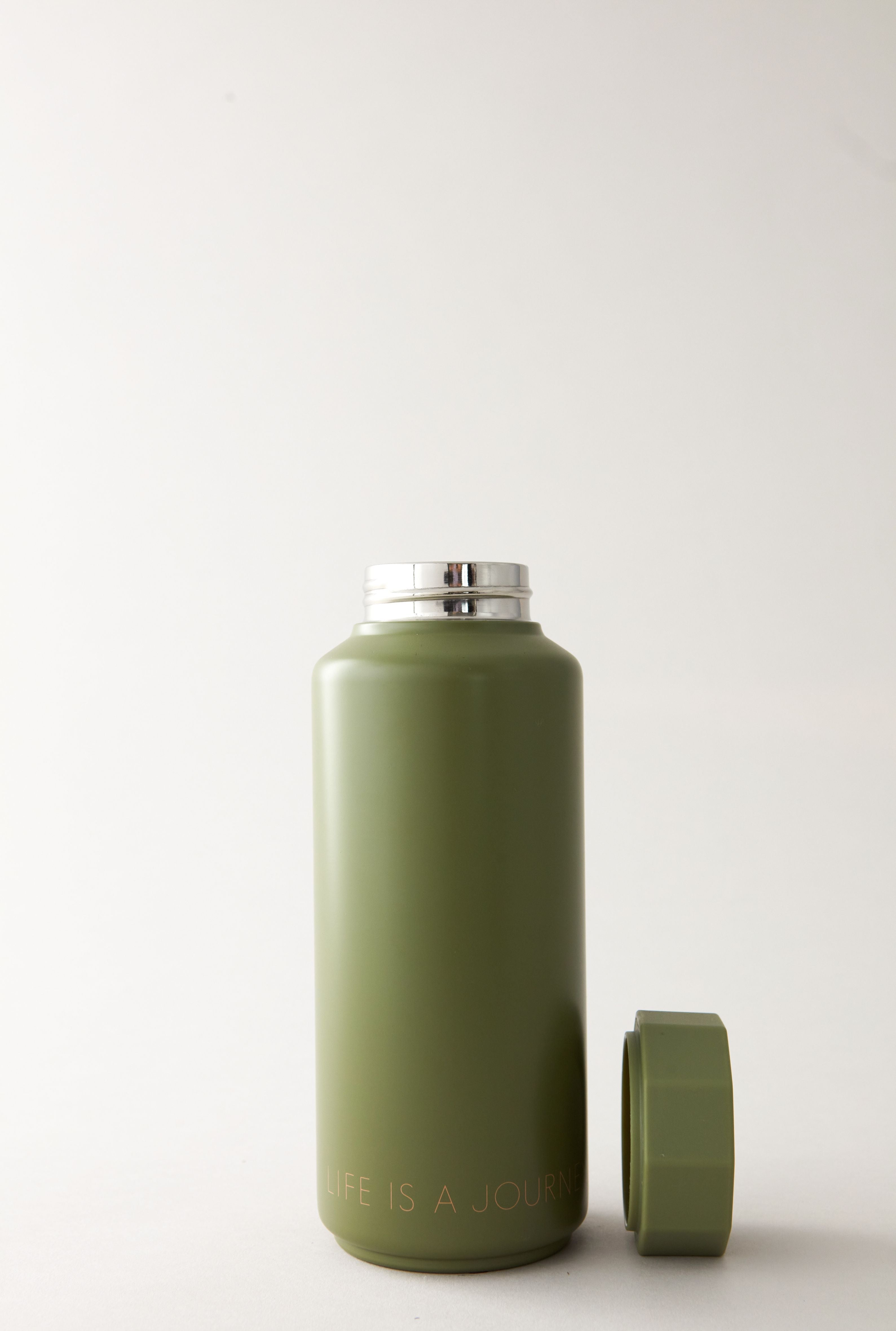 Design Letters Tone on Tone Thermo Bottle, Forest Green