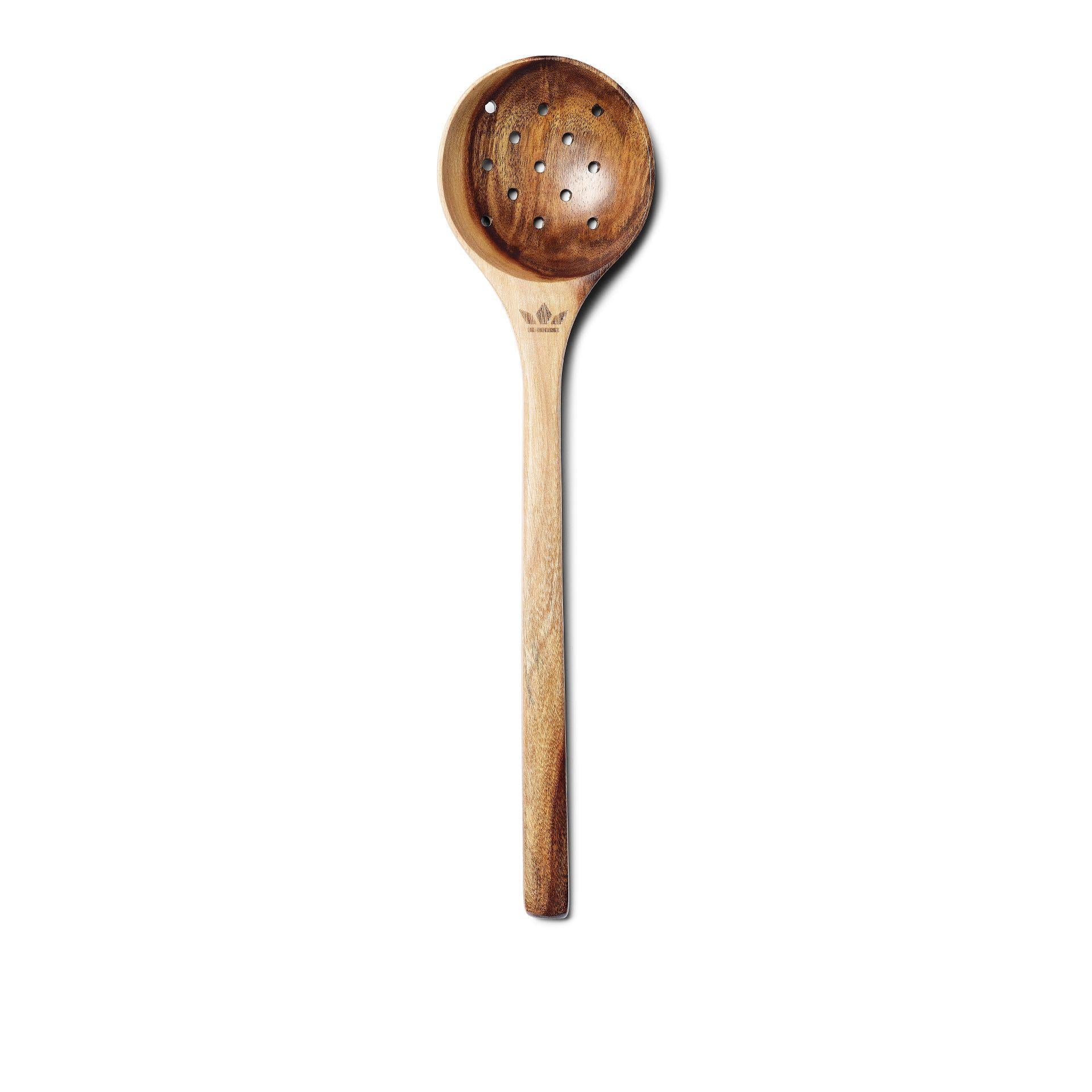 Dutchdeluxes Wooden Utensils Skimmer Spoon