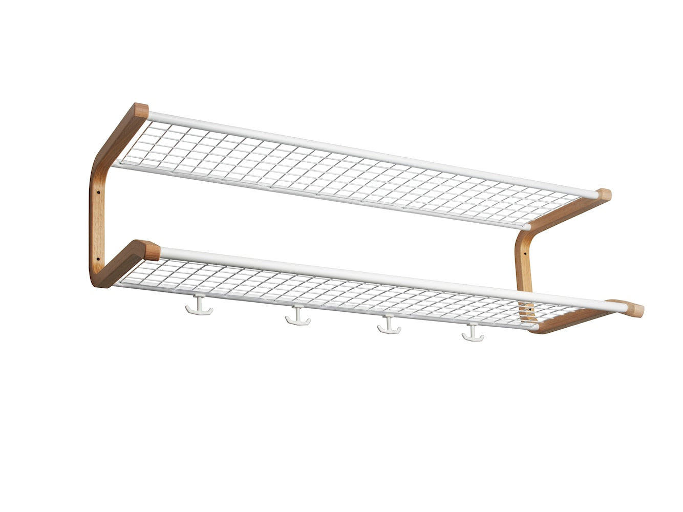 Essem Design Anna hoedplank eiken/aluminium 100 cm, wit
