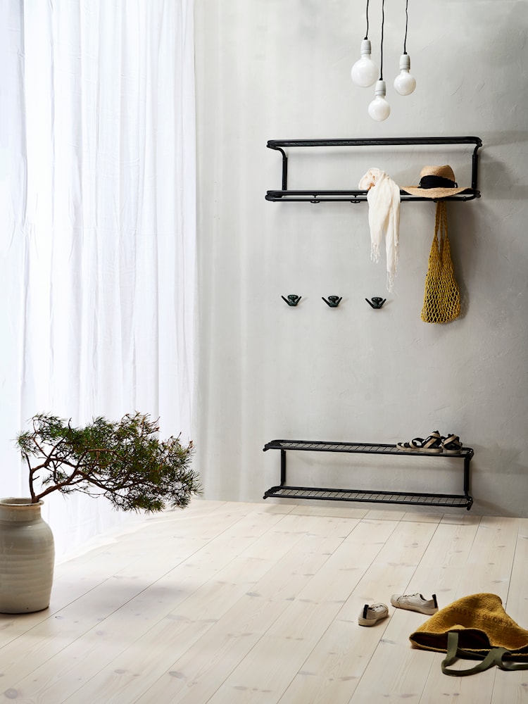Essem Design Classic Hat Shelf 110 cm, svart/krom