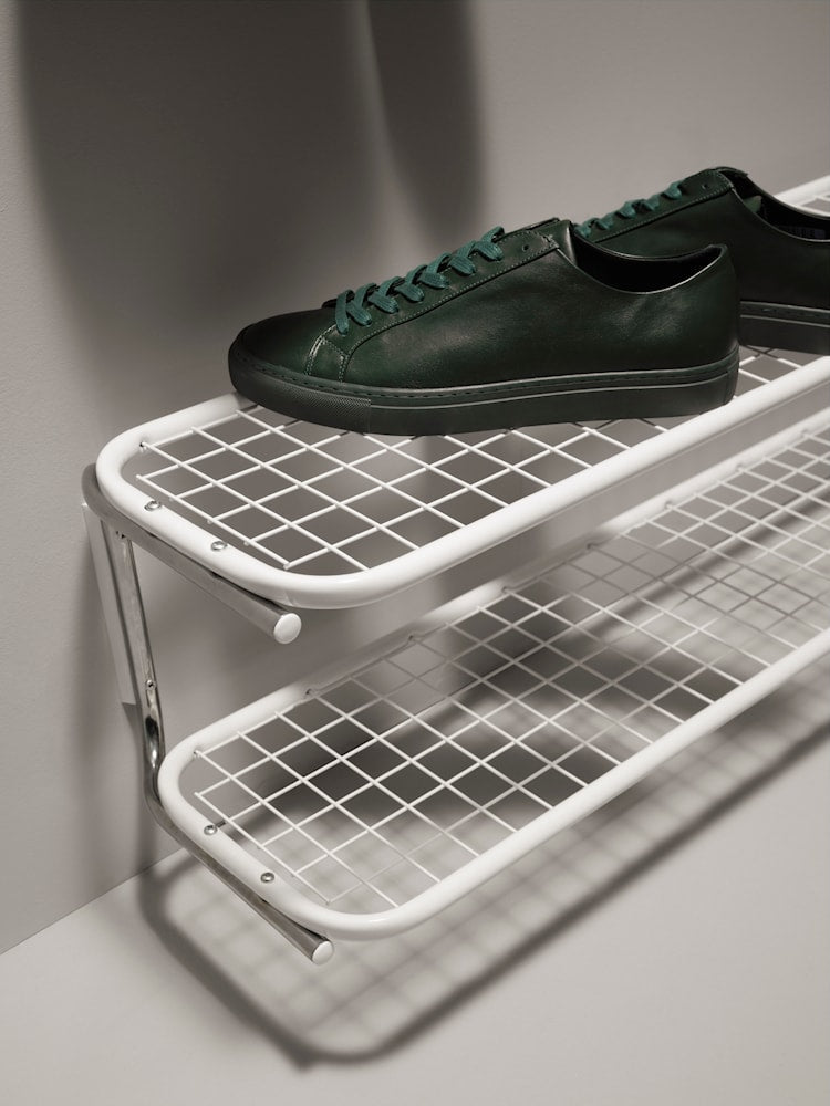 Essem Design Klassiek schoenenrek 100 cm, wit/wit