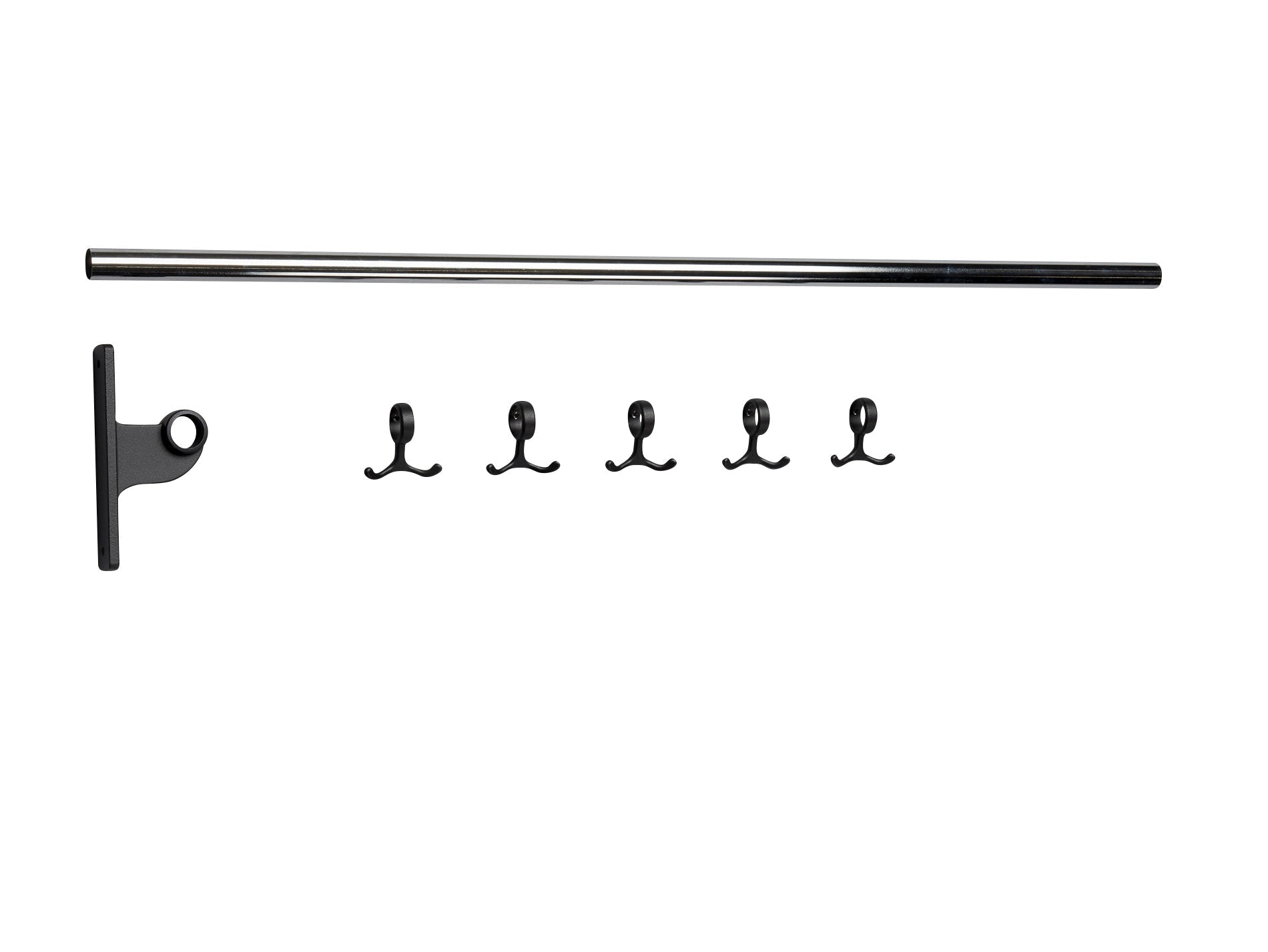 Parte de extensión de diseño de Essem para la barra de gancho de nostalgi, negro/cromo
