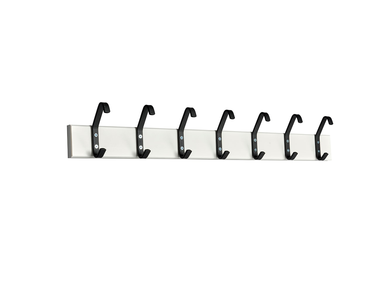Essem Design Hook Strip 2 Hook Strip Birk 45 cm, hvid/sort
