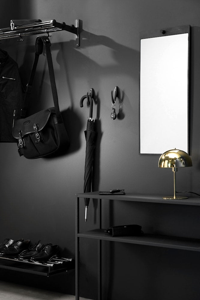 Design Essem Nostalgi Hat Shelf/Shoe Rack, nero/ottone