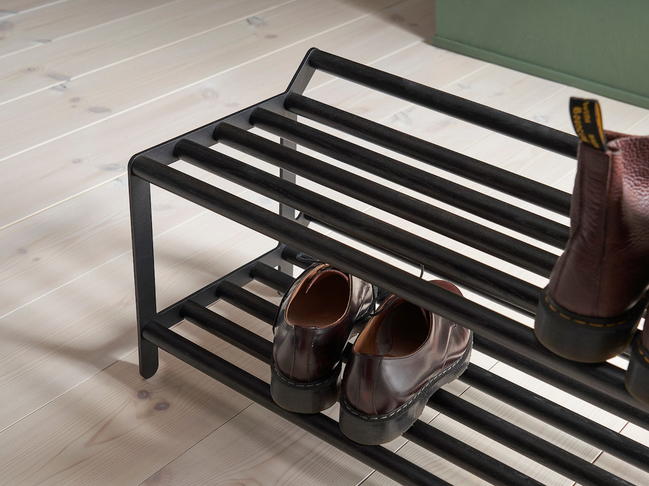 Essem Design Tambourin à chaussures en chêne 100 cm, noir