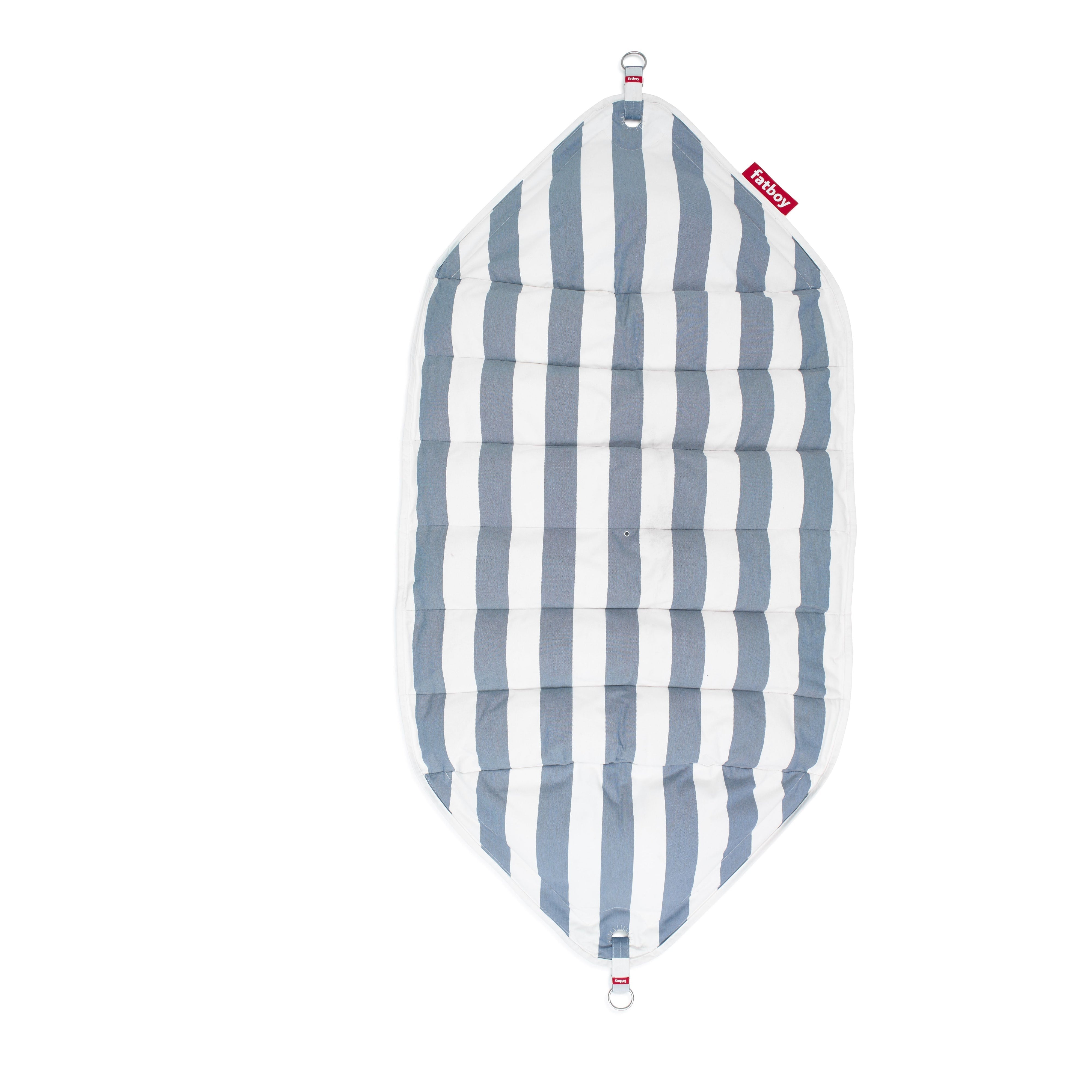 Fatboy Headdemock Superb Hängematte inkl. Gestell und Kissen, Stripe Ocean Blue/Light Grey