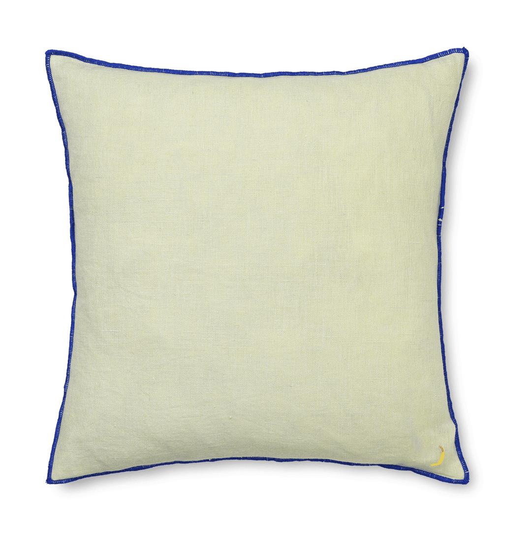 Ferm Living Contrast Linen Cushion, Mint