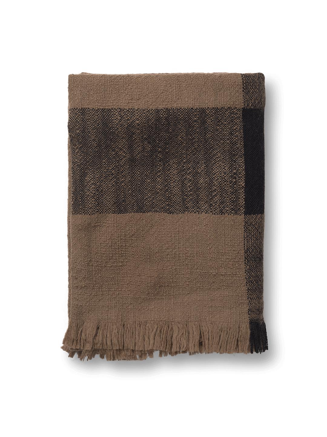 Ferm Living Dry Blanket, Sugar Kelp/Black