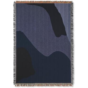 Ferm Living Vista Blanket, Dark Blue