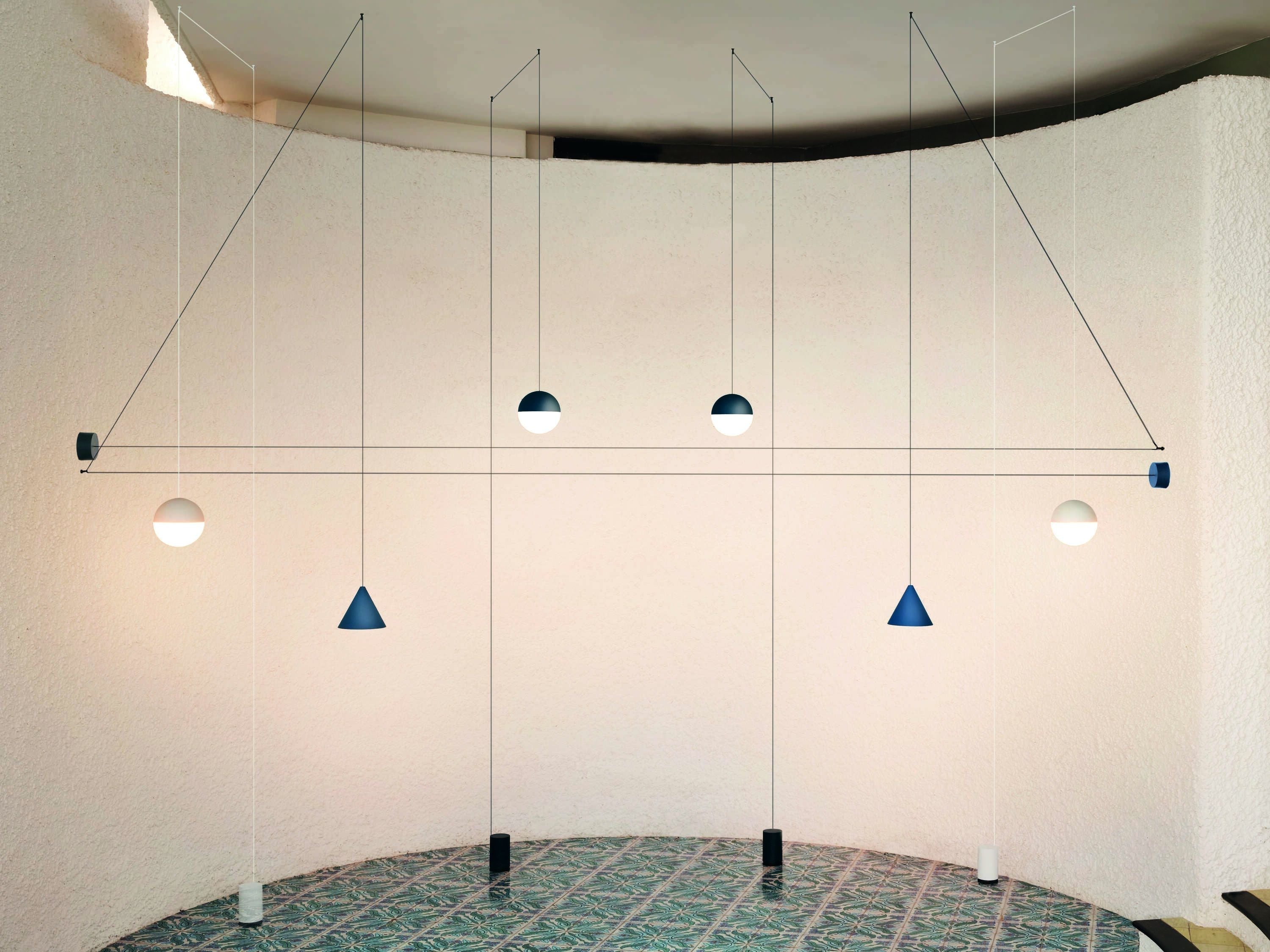 Flos Streng lys kegle hovedpendel lampe bluetooth 12 m, hvid