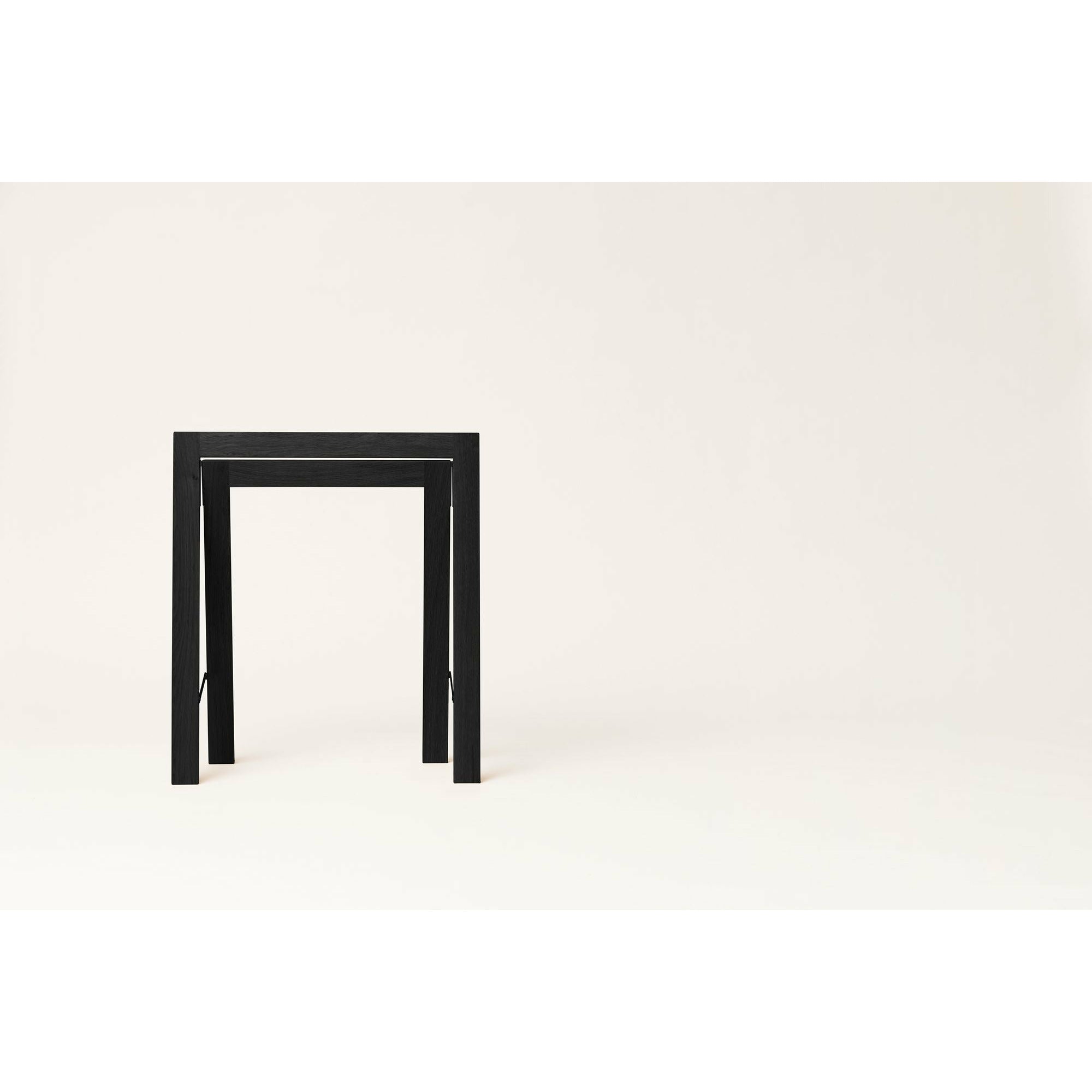 Form&Refine Austere Tischböcke, 2er-Set, Schwarz Gebeizte Eiche