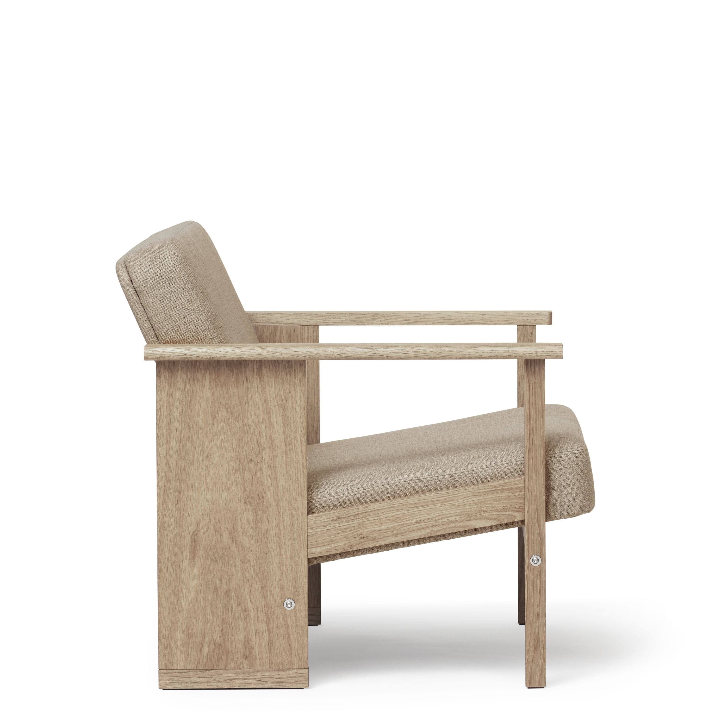 Form & Refine Block Lounge Chair. White Oil Oak