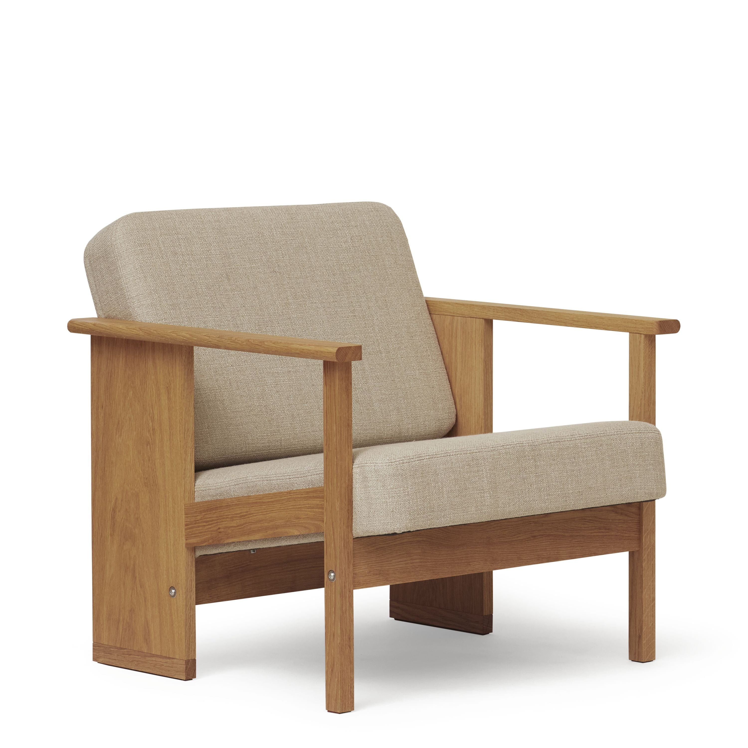 Form & Refine Block lounge stoel. Eik