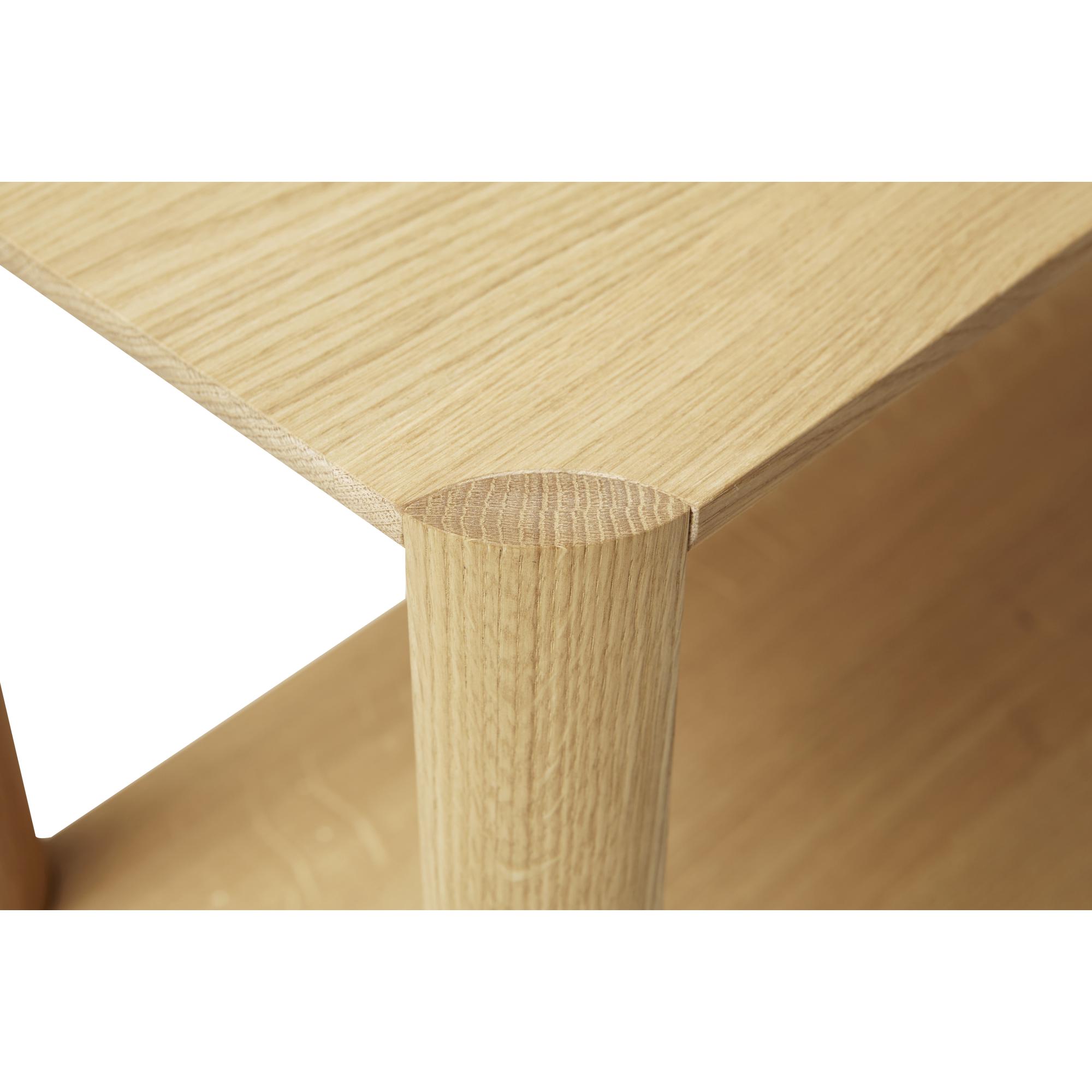 Form & Refine Leaf Shelf 1x2. White Oil Oak