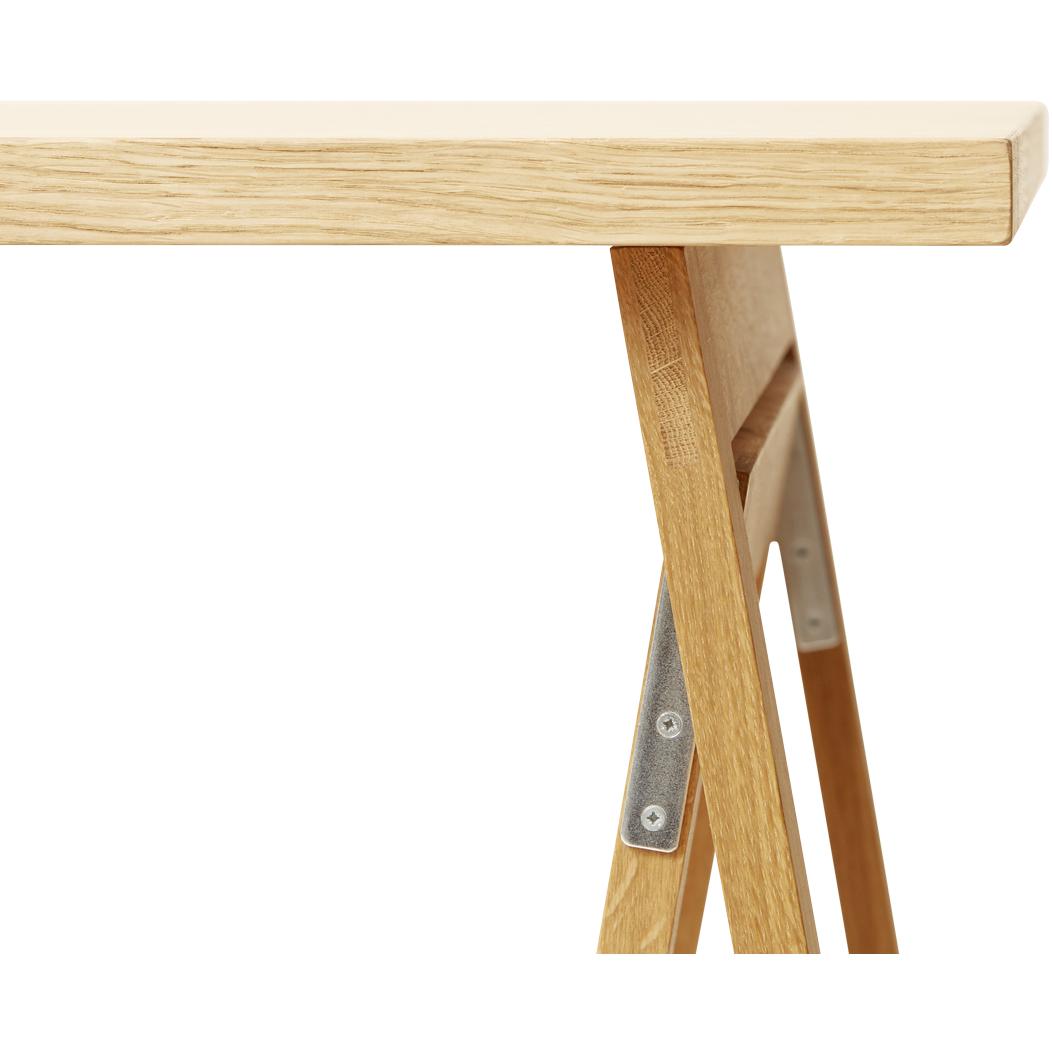 Form & Refine Lineær bordplade 125x68 cm. Hvid olieret eg