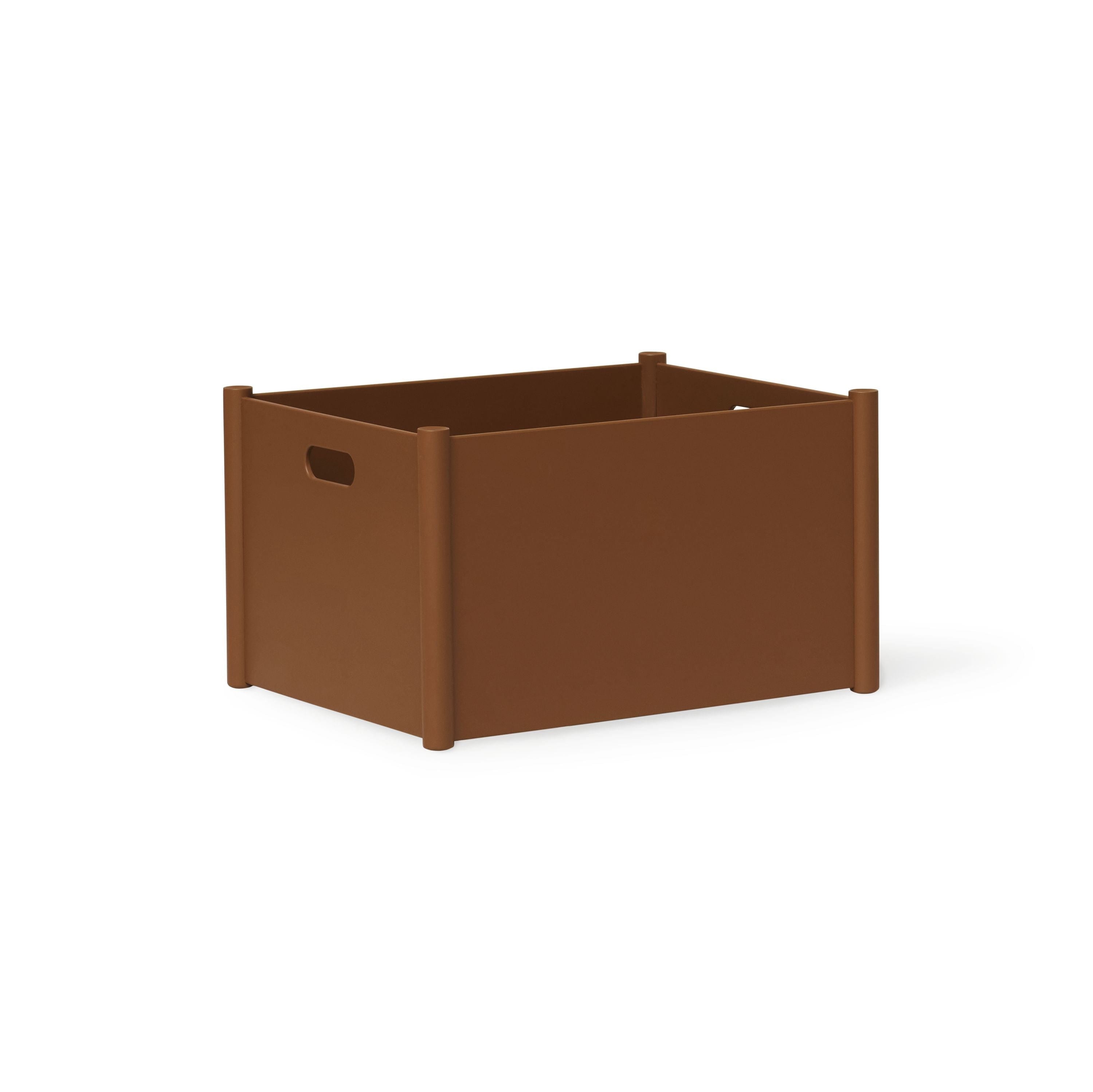 Form & Refine Pillar Storage Box Large. Clay Brown