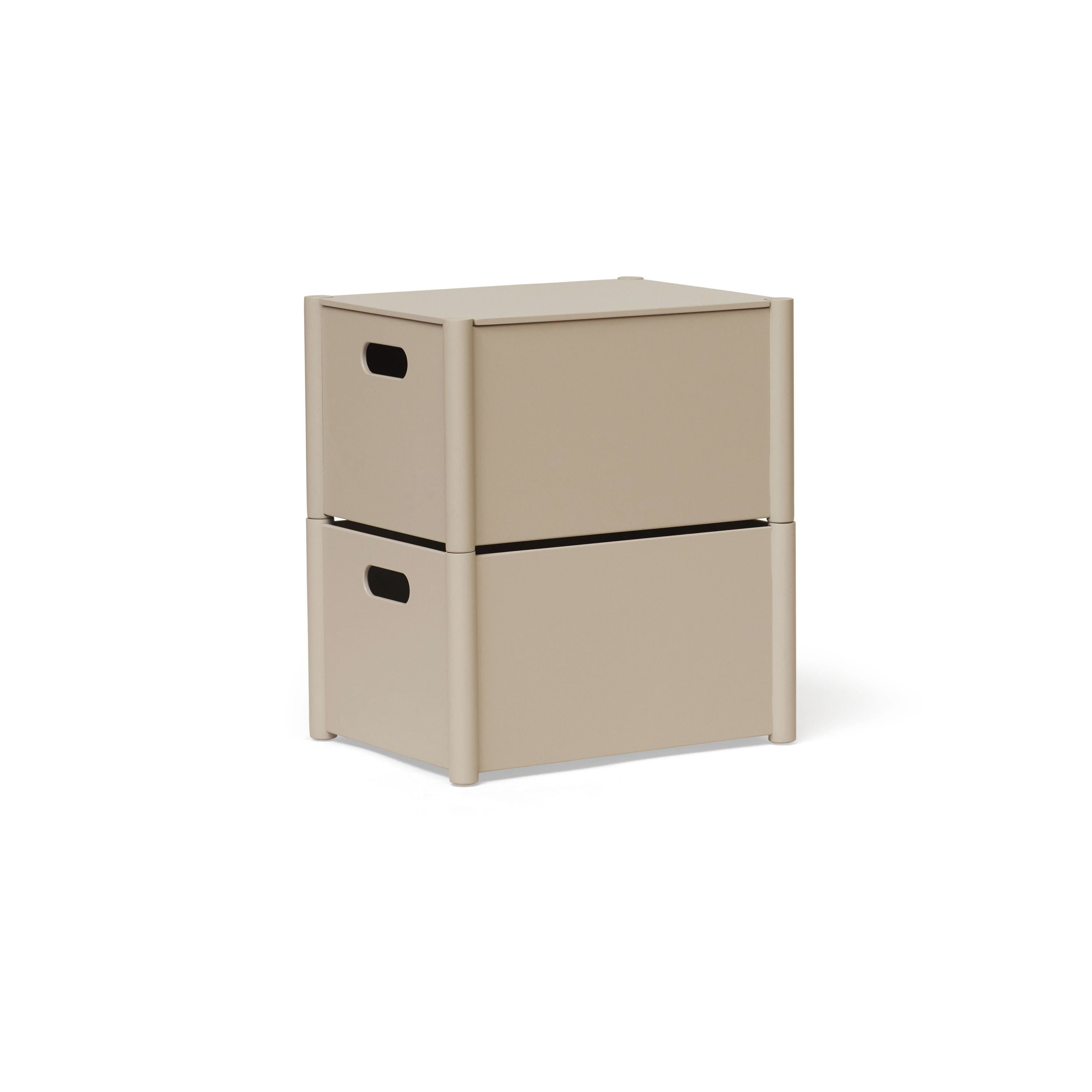Form & Refine Boîte de rangement du pilier Medium. Argile brun