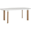 Fritz Hansen Analoge tafel 185 cm, wit laminaat / eiken hout