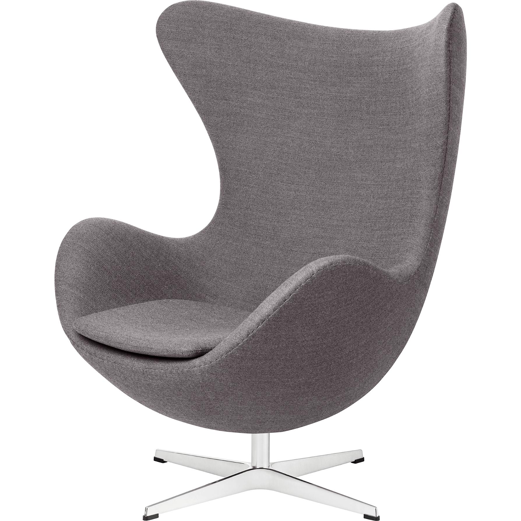 Fritz Hansen The Egg Lounge Chair Fabric, Capture Dark Grey