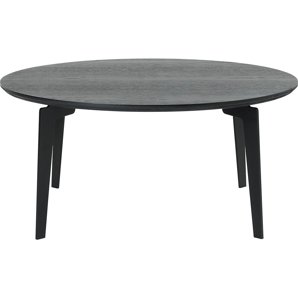 Fritz Hansen Rejoignez la table basse Ø80 cm, bois de chêne laqué noir