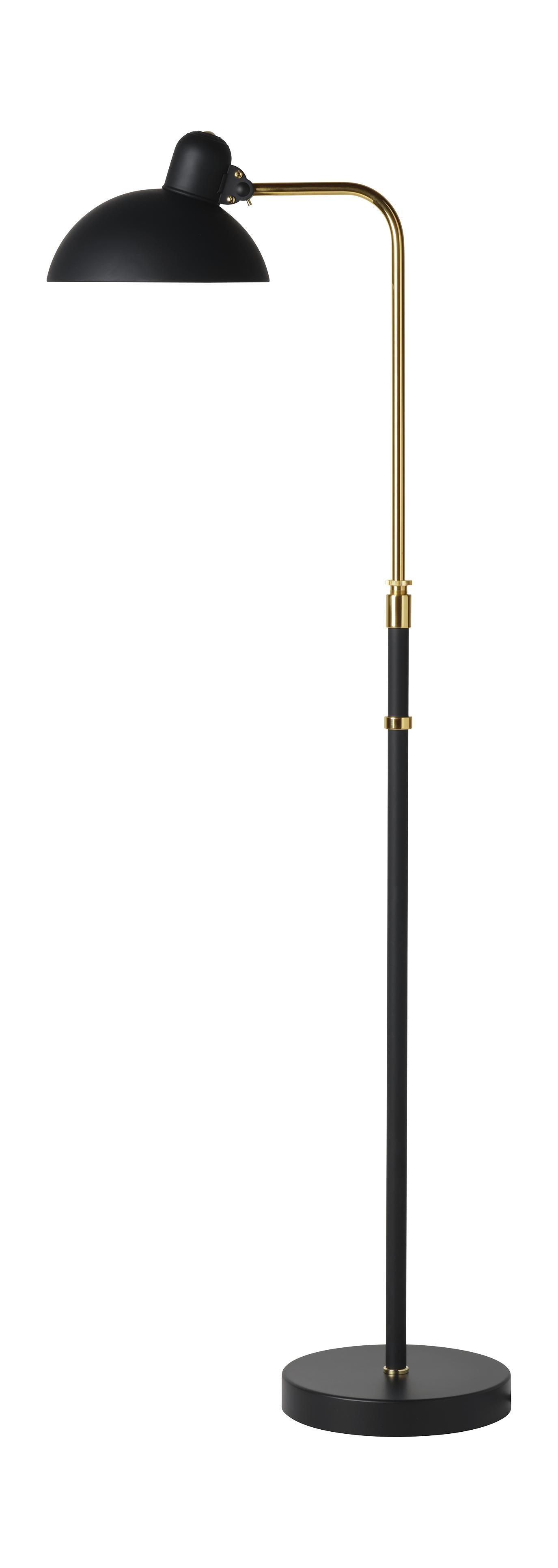 Fritz Hansen Kaiser Idell 6580 F Floor Lamp, Black Matt/Brass