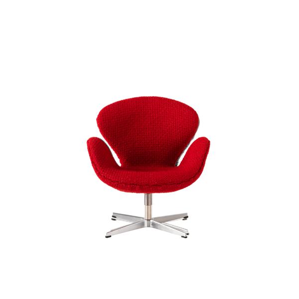 弗里茨·汉森（Fritz Hansen）微型椅子天鹅，红色