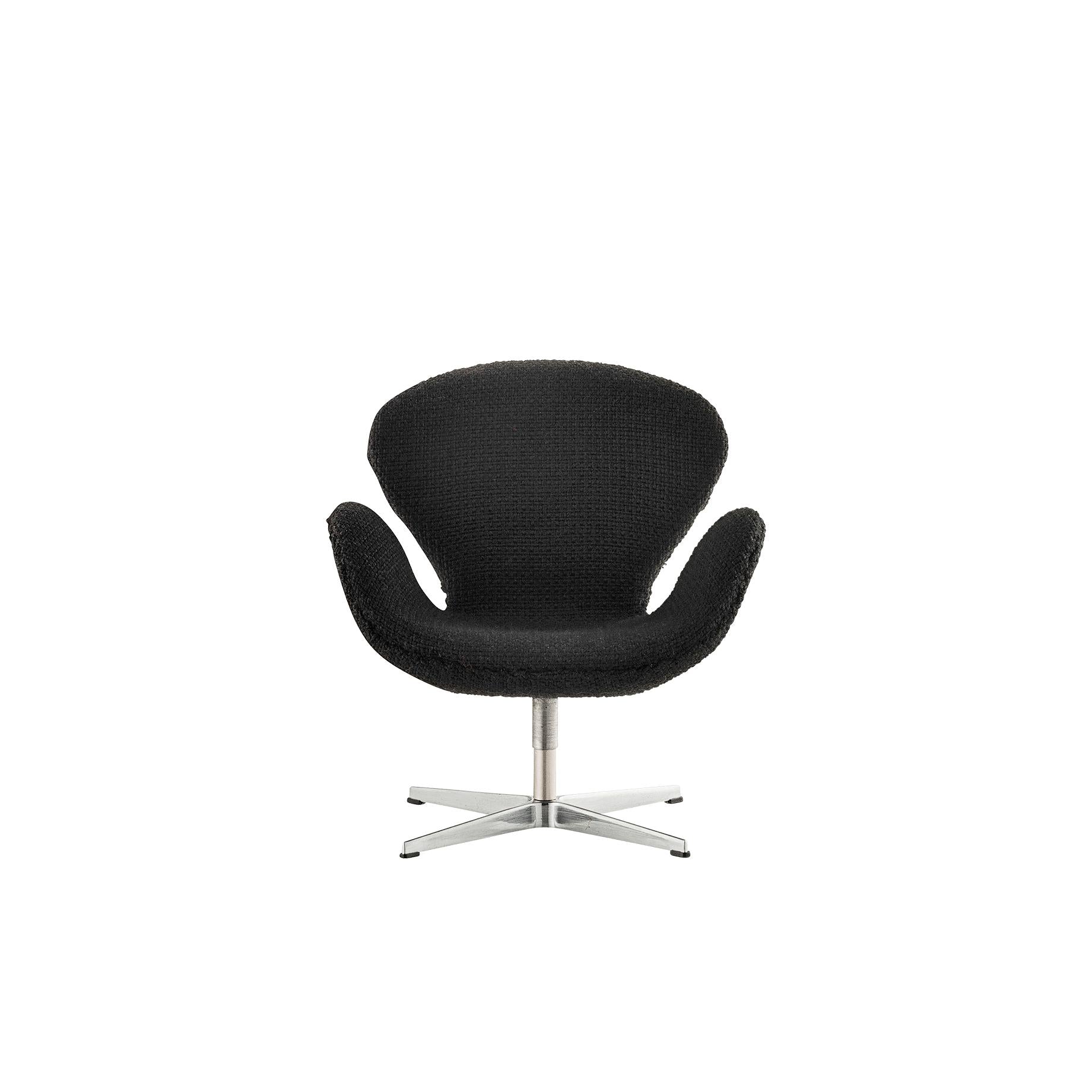 弗里茨·汉森（Fritz Hansen）微型椅子天鹅，黑色