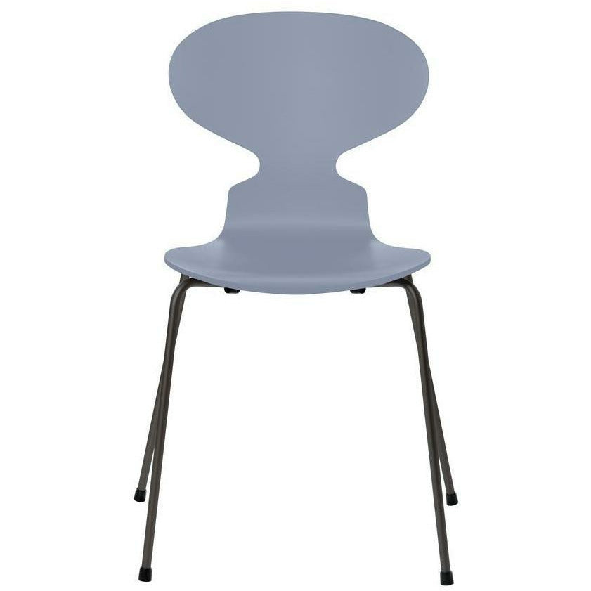 弗里茨·汉森蚂蚁椅漆的薰衣草蓝碗，温暖的石墨底座