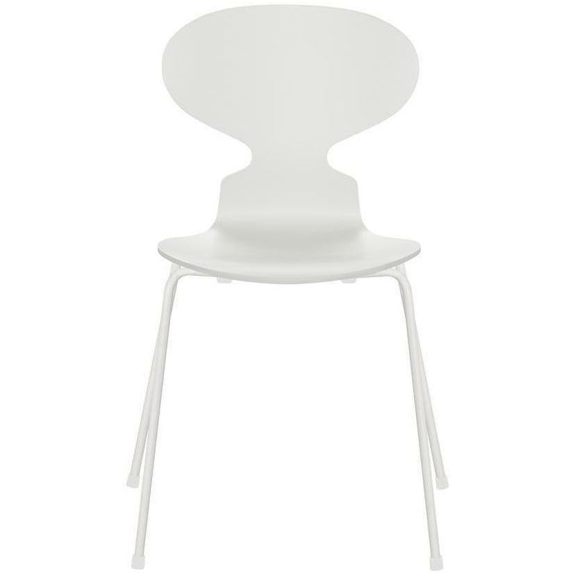 弗里茨·汉森蚂蚁椅漆的白色壳，白色底座
