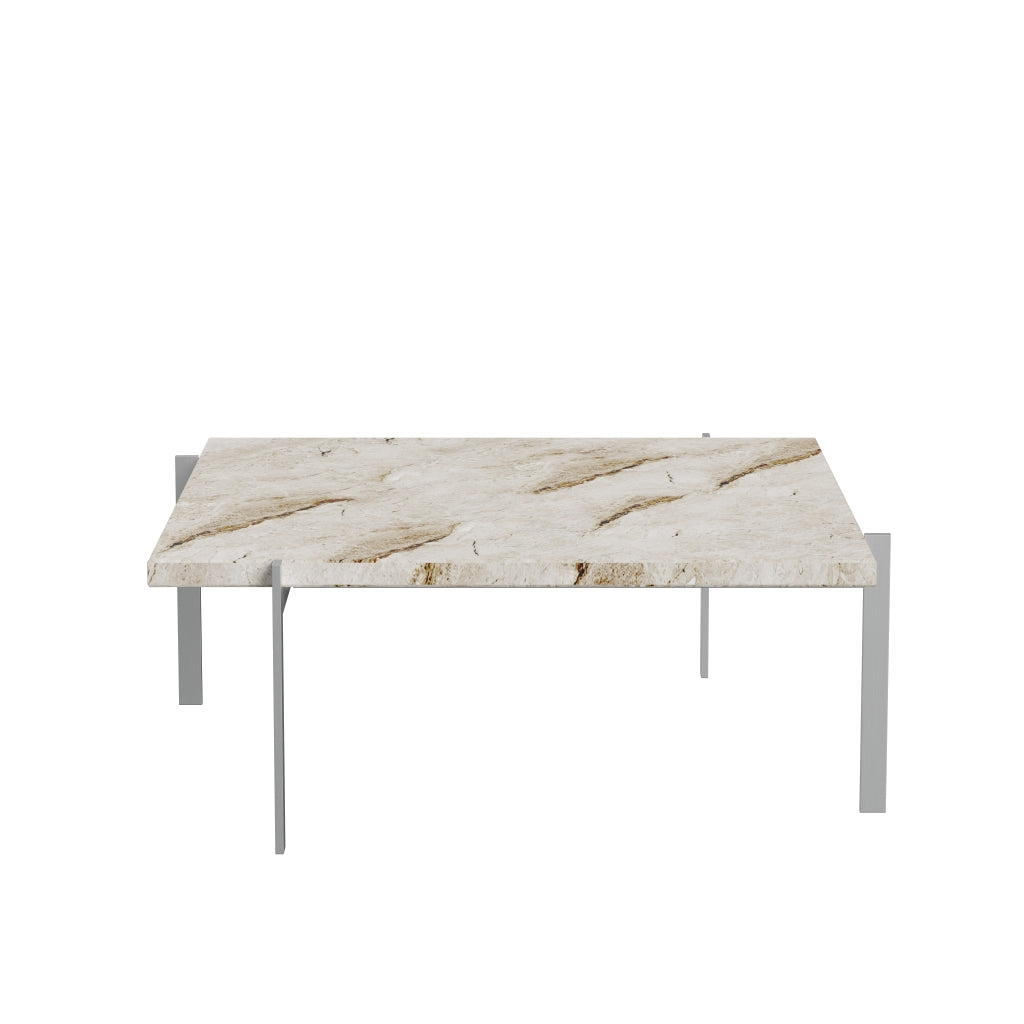 Fritz Hansen Table basse PK61 80 cm, marbre beige