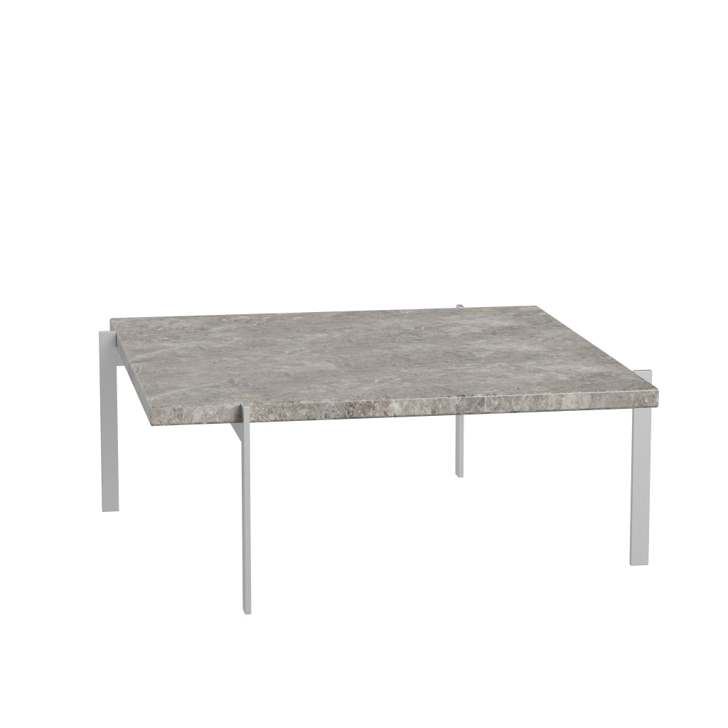 Fritz Hansen Table basse PK61 80 cm, marbre brun gris