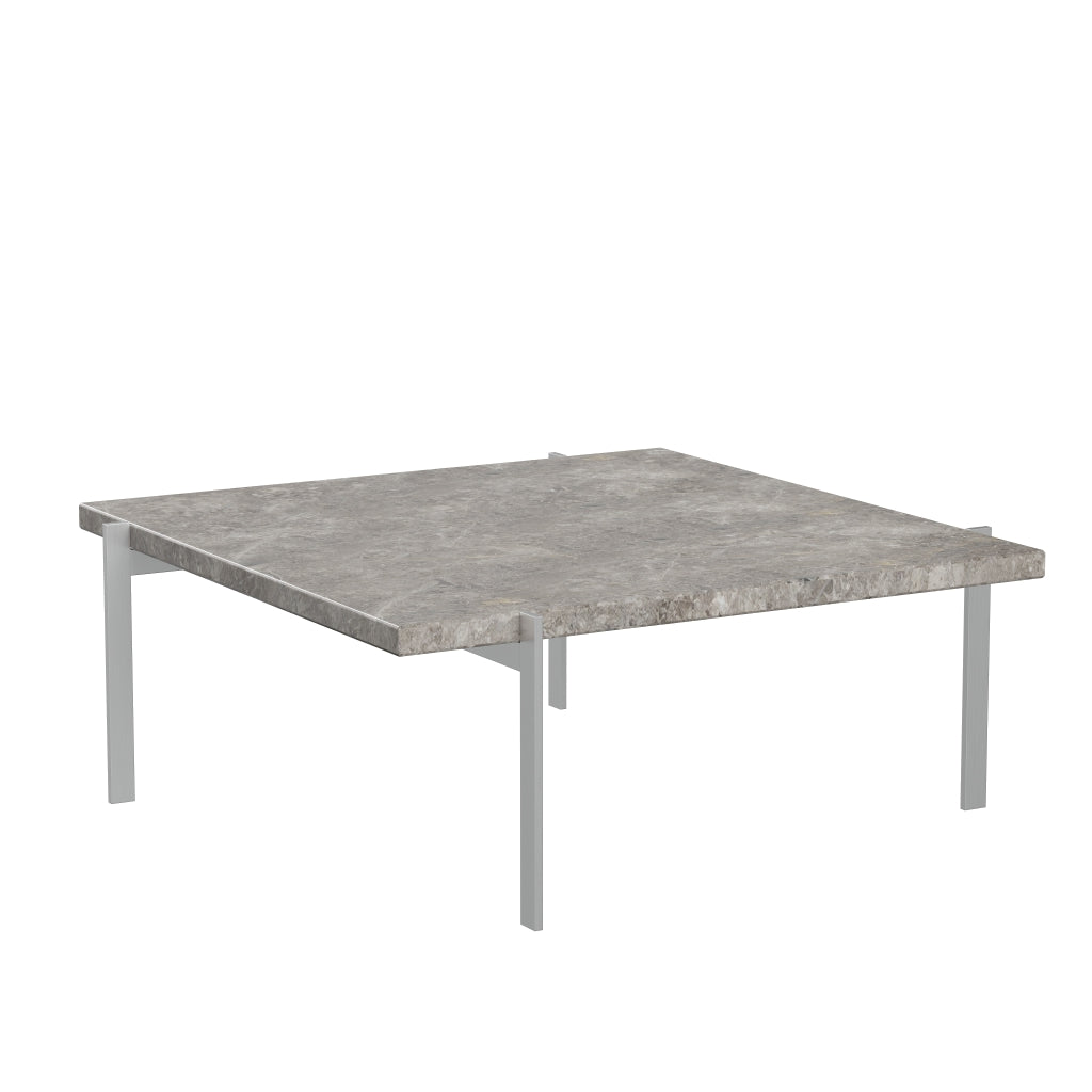 Fritz Hansen PK61 kaffebord 80 cm, grå brun marmor