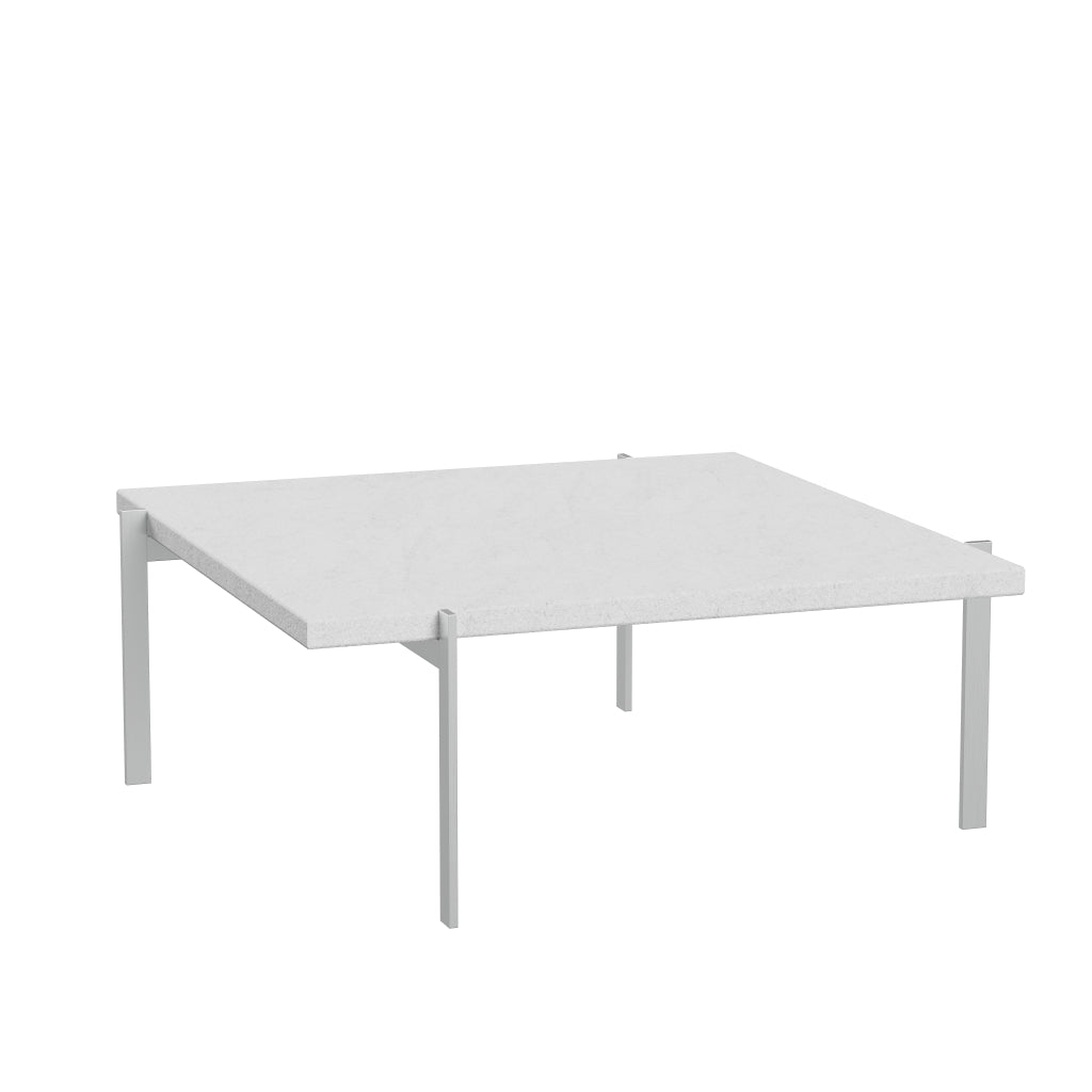 Fritz Hansen PK61 sofabord 80 cm, hvid marmor rullet