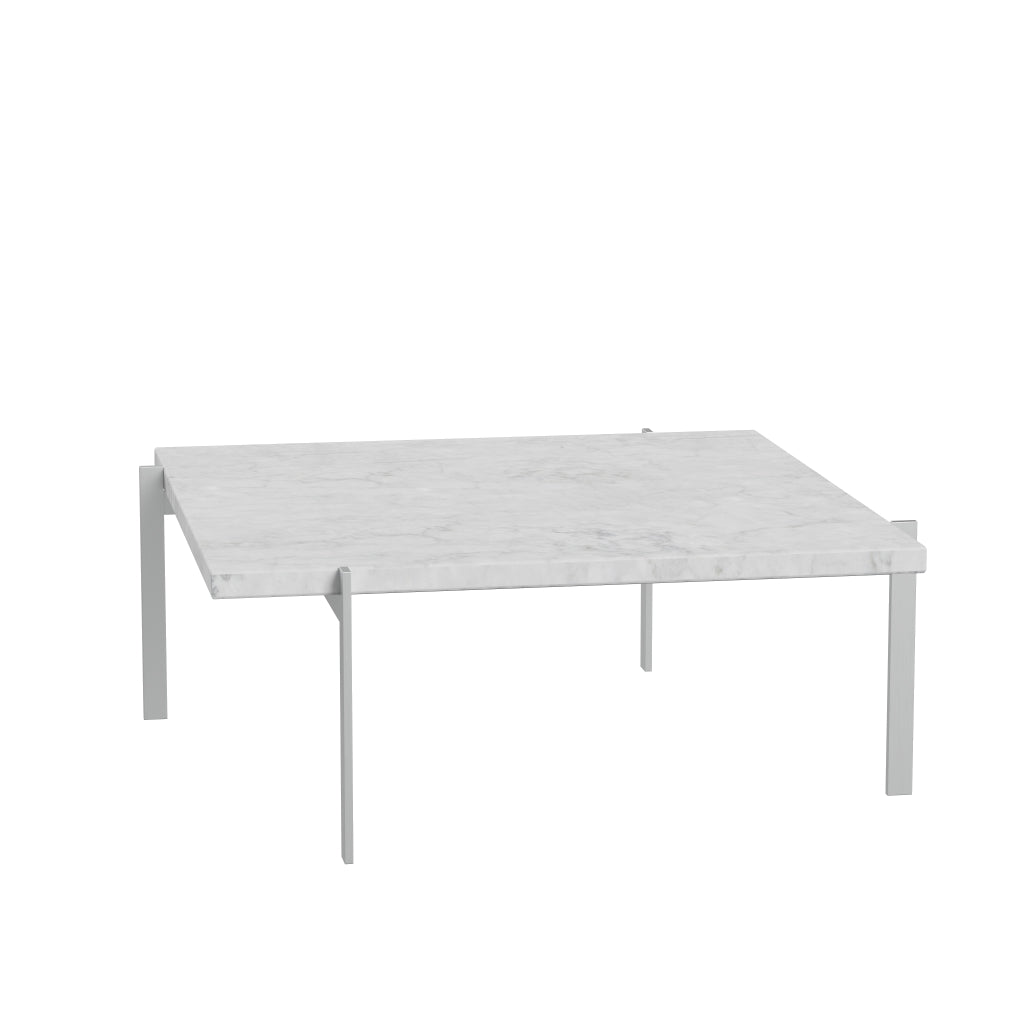 Fritz Hansen PK61 Tavolino 80 cm, Matt in marmo bianco lucido