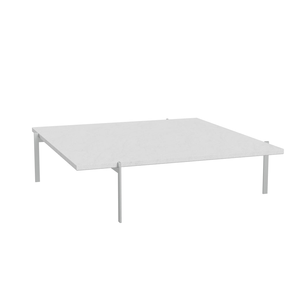 Fritz Hansen PK61 Una mesa de café 120 cm, mármol blanco enrollado