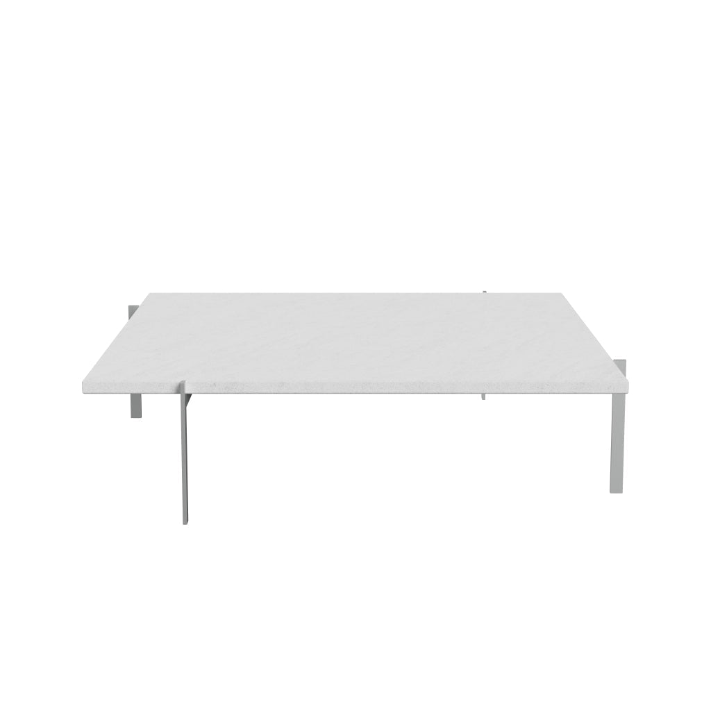 Fritz Hansen PK61 Un tavolino da caffè 120 cm, marmo bianco arrotolato