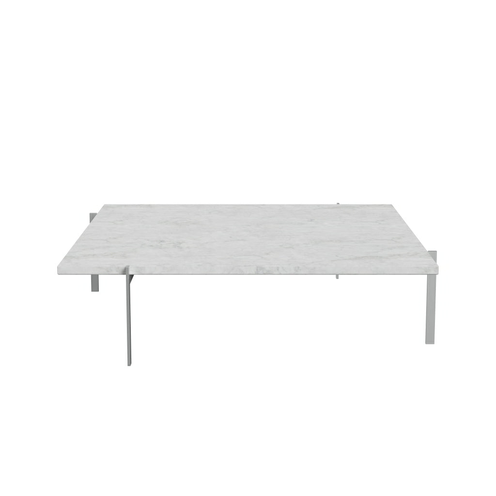 Fritz Hansen PK61 A咖啡桌120厘米，白色大理石哑光抛光