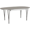 Fritz Hansen Super Ellipse Table extensible Chrome 100 X170 / 270 cm, placage de noix