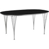 Fritz Hansen Super Ellipse Table 100 X170 Cm, Black Laminate