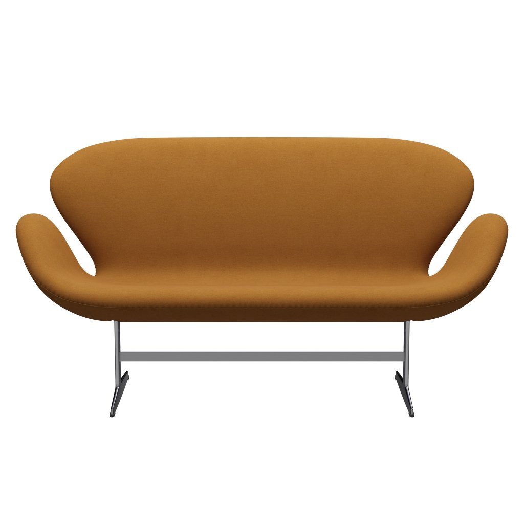 Fritz Hansen Swan Sofa 2 Seater, Satin Brushed Aluminium/Divina Sand