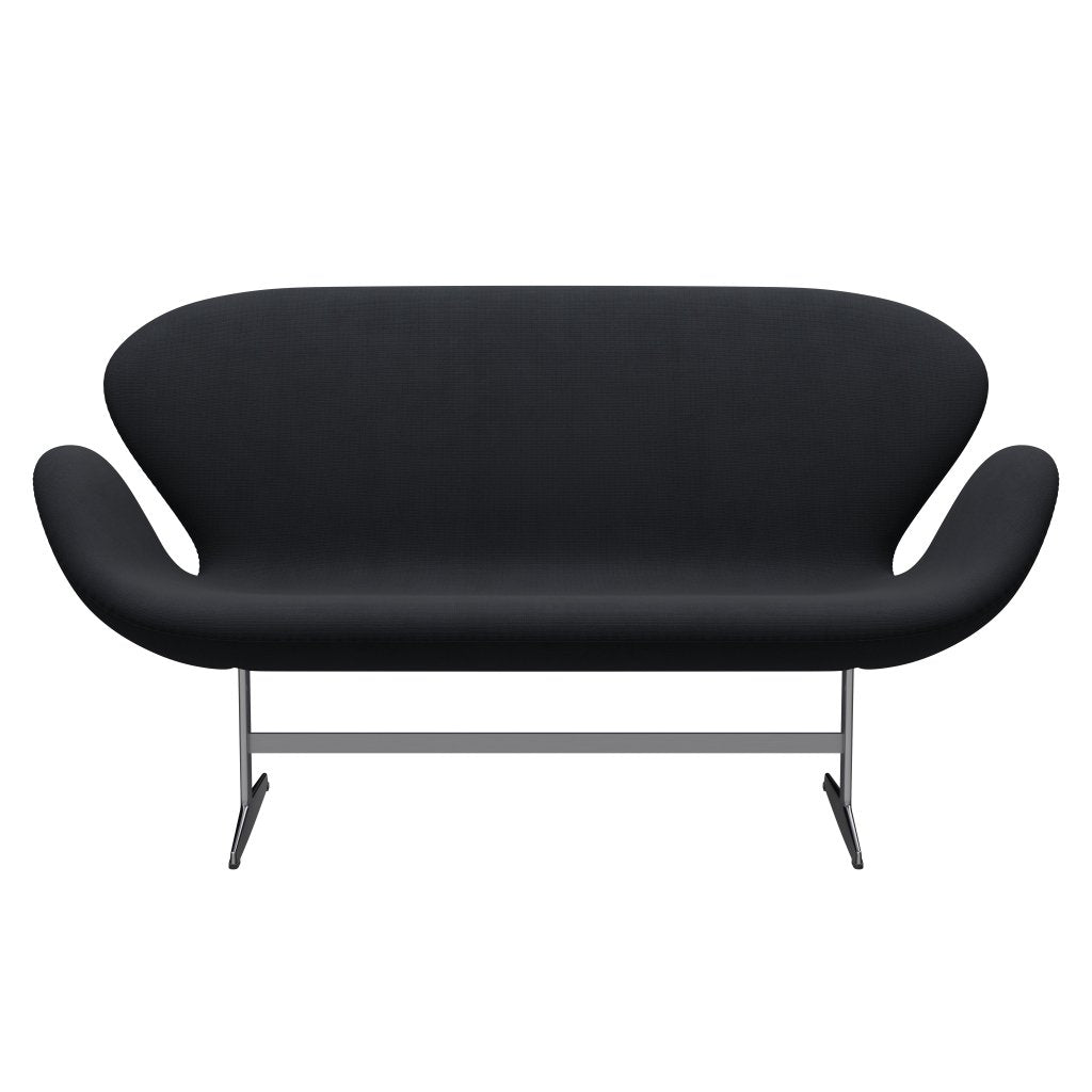 Fritz Hansen Swan Sofa 2 Seater, Satin Brushed Aluminium/Fame Grey (60019)