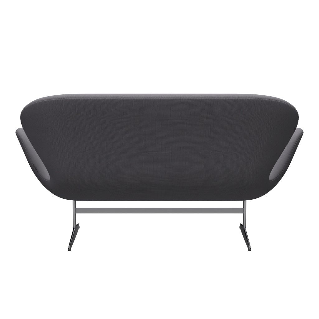 Fritz Hansen Swan Sofa 2 Seater, Satin Brushed Aluminium/Fame Grey (60078)